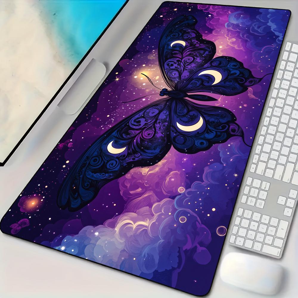 Tech Accessories For Desk - Elegant Night Butterfly Mouse Pad Desk