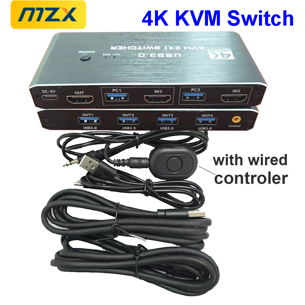 Tech Computer Accessories - KVM Switch 4K 60Hz Switcher USB