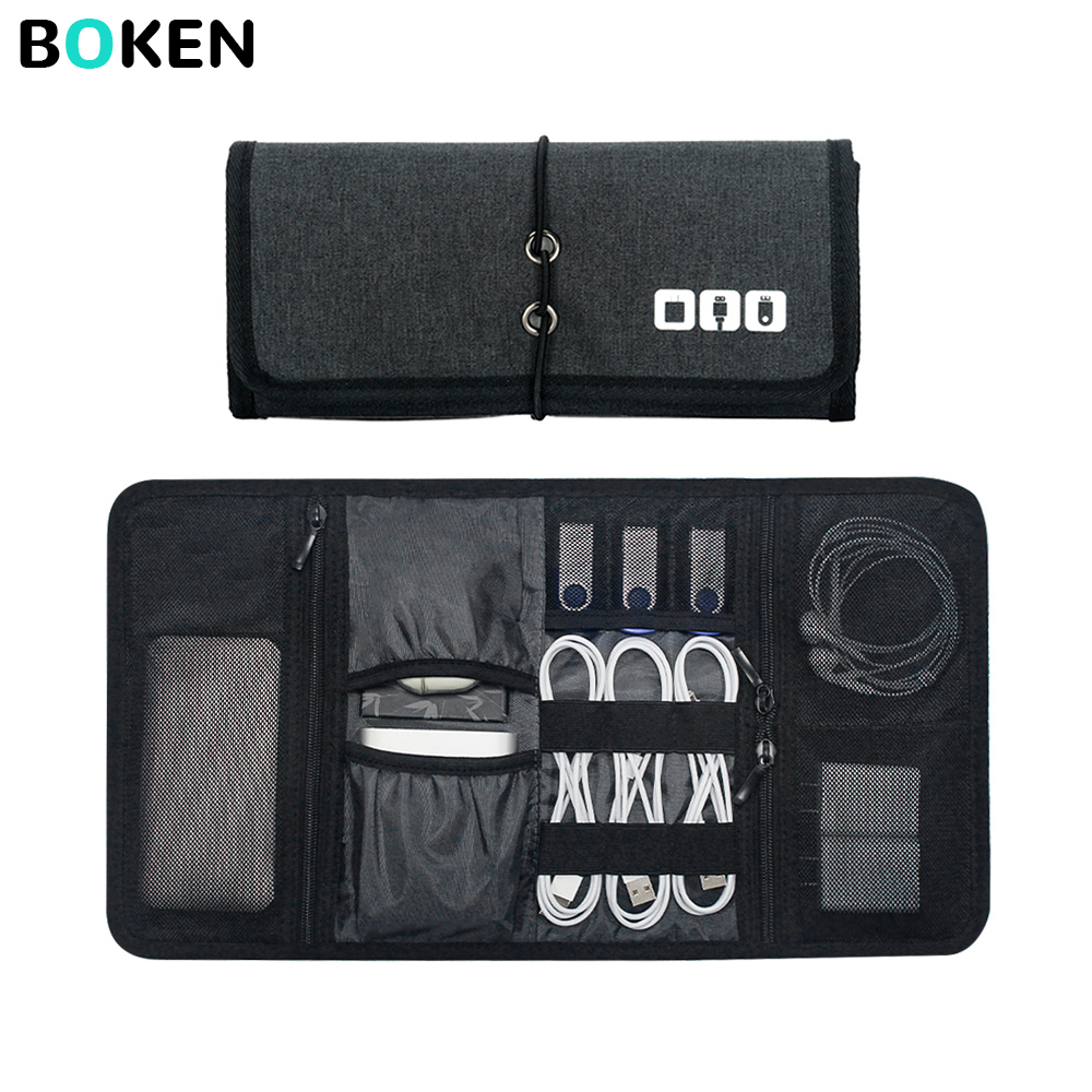 Tech Office Accessories - Tech Organizer Bag Cable Storage Case