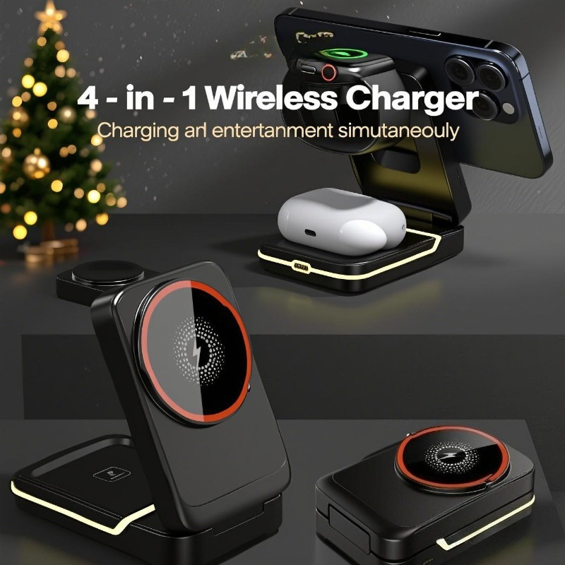 Wireless Charger 3 In 1 - 3 in 1 Magnetic Foldable Travel