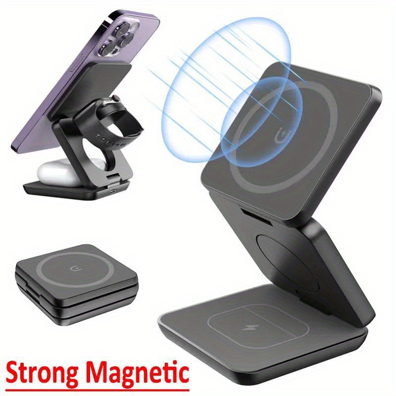 Foldable 3 in 1 Fast Wireless  - огляд і ціна Wireless Charger 3 In 1