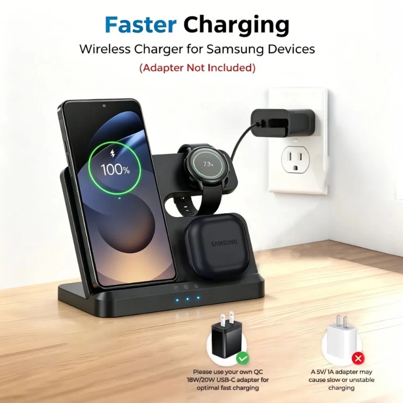 3 in 1 Fast Wireless Charger F - огляд і ціна Wireless Charger 3 In 1