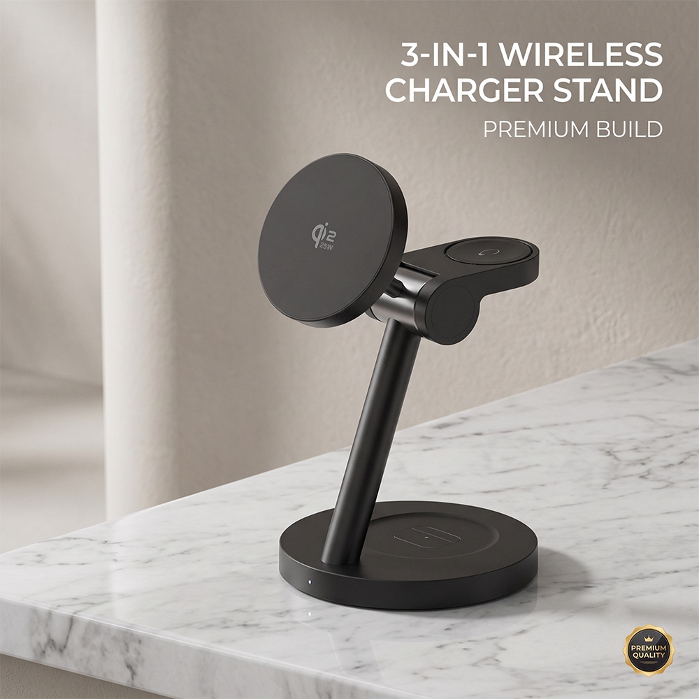 3in1 Qi2.2 25W Fast Wireless C - огляд і ціна Wireless Charger 3 In 1
