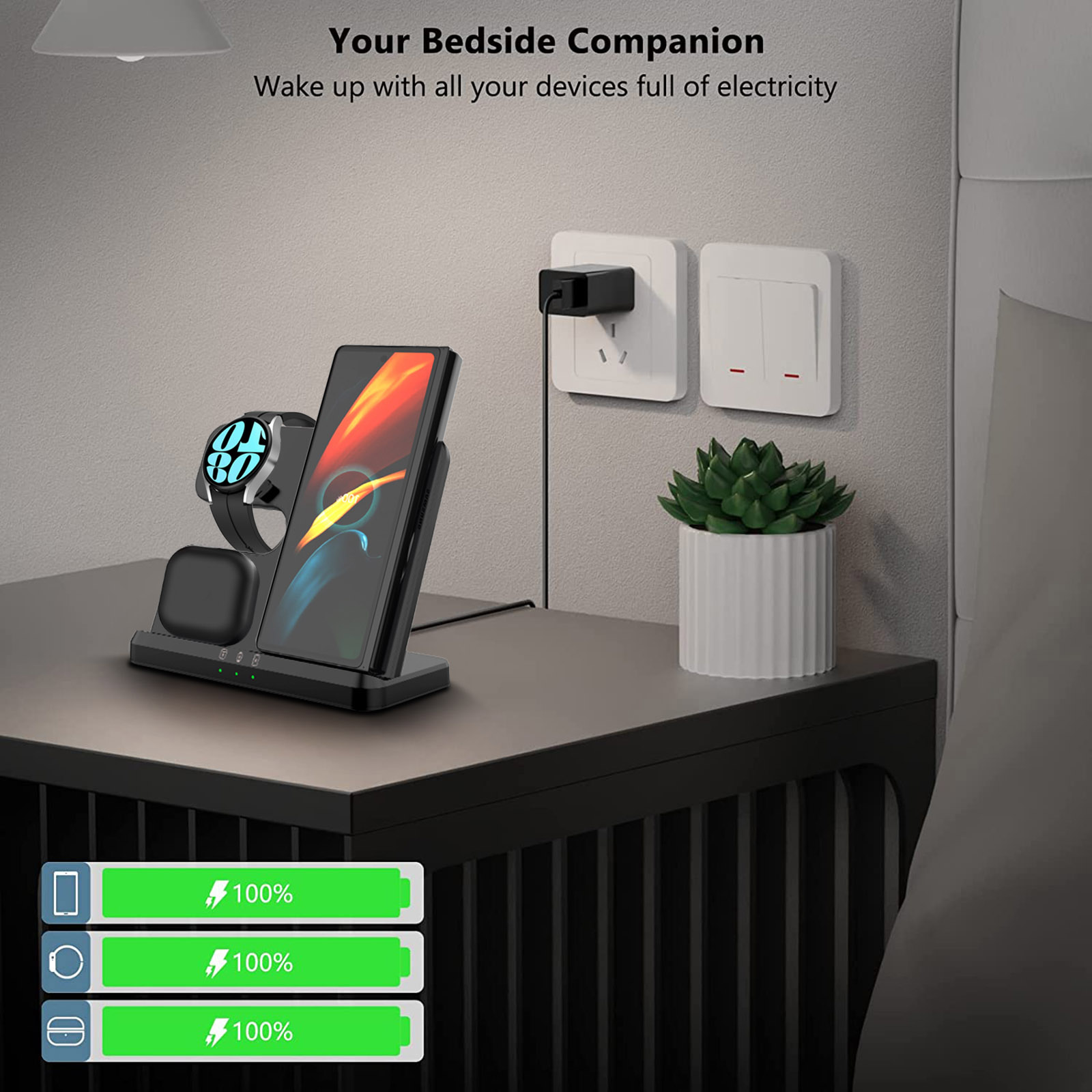 Wireless Charger 3 In 1 Stand  - огляд і ціна Wireless Charger 3 In 1