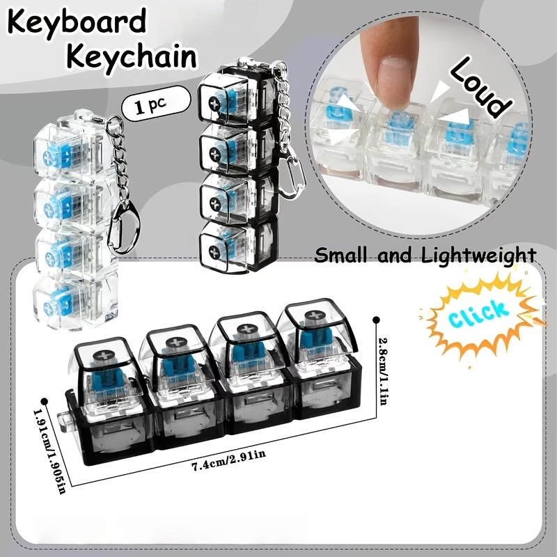 1PC Light Up Keyboard Keychain - огляд і ціна Tech Office Accessories