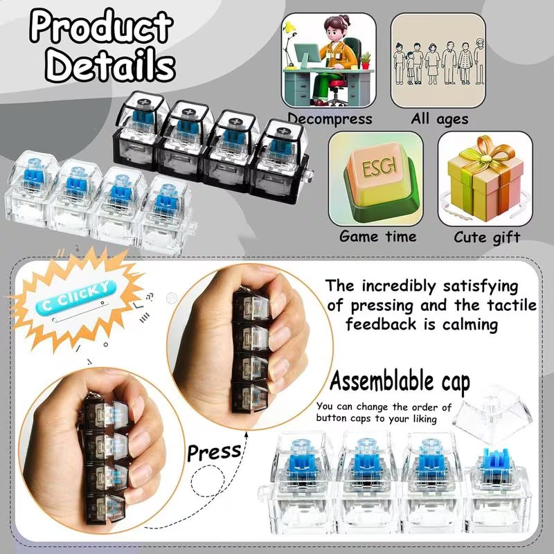 1PC Light Up Keyboard Keychain - огляд і ціна Tech Office Accessories