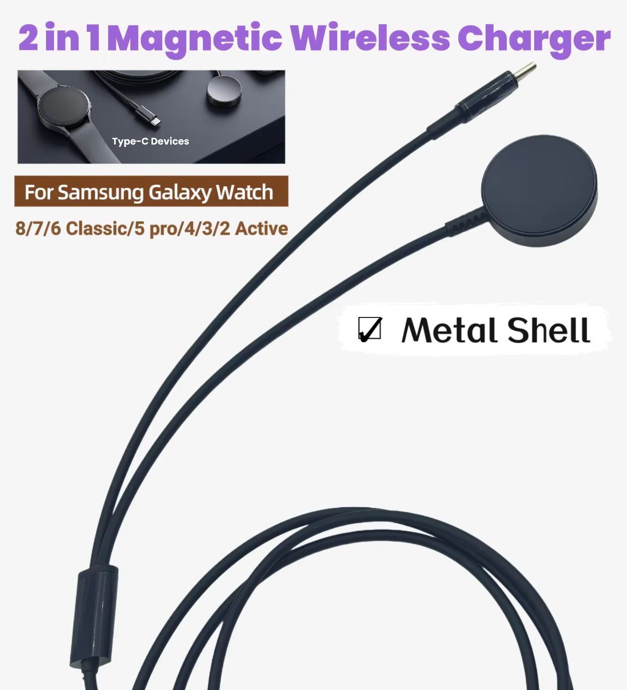 Type-C 2-in-1 Magnetic Wireles - огляд і ціна Wireless Charger 3 In 1