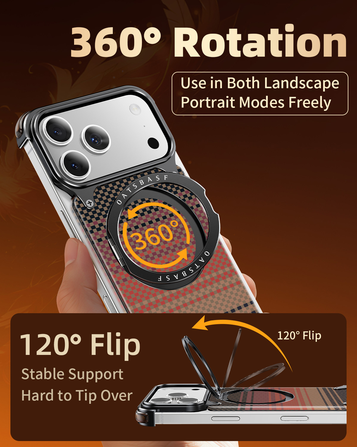 Oatsbasf Carbon Fiber Textured - огляд і ціна Phone Stand Aluminum