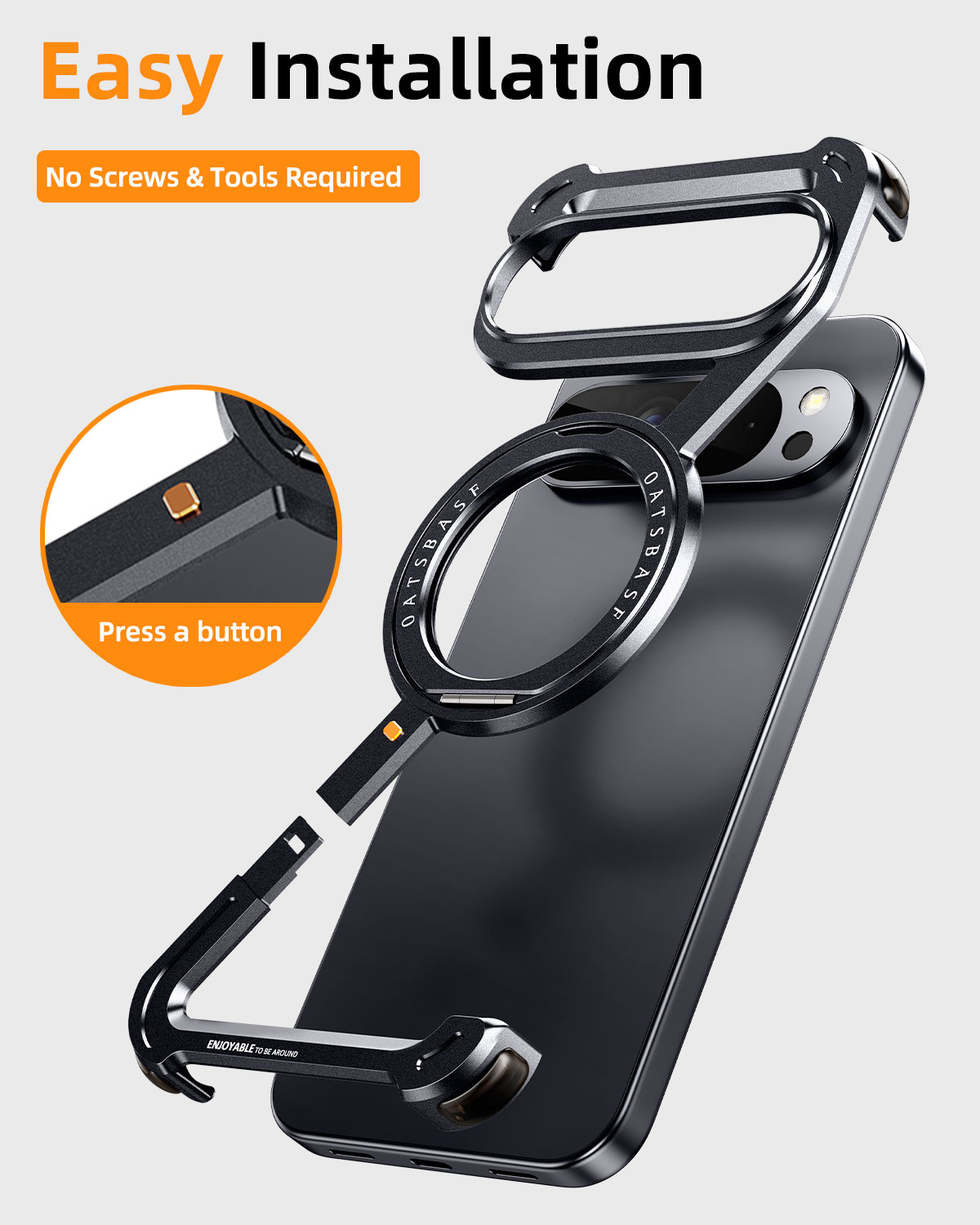 Oatsbasf Metal Phone Case for  - огляд і ціна Phone Stand Aluminum