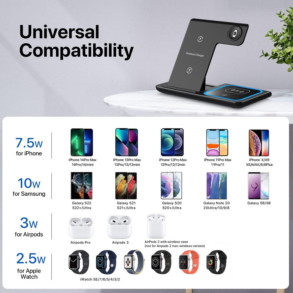 Wireless Charger Holder Stand  - огляд і ціна Wireless Charger 3 In 1