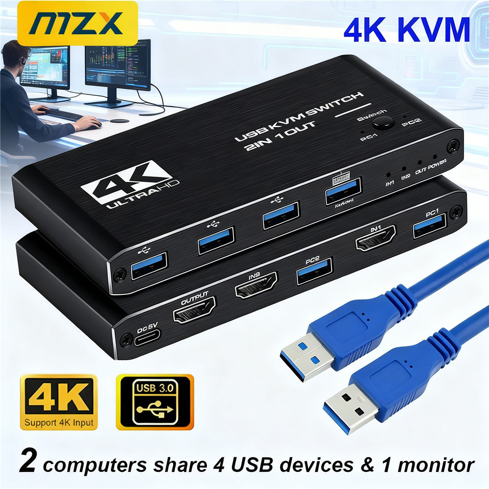 KVM Switch 4K 60Hz Switcher US - огляд і ціна Tech Computer Accessories