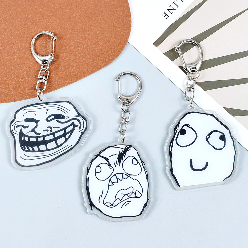 Creative Troll Face Keychains  - огляд і ціна Tech Girl Accessories
