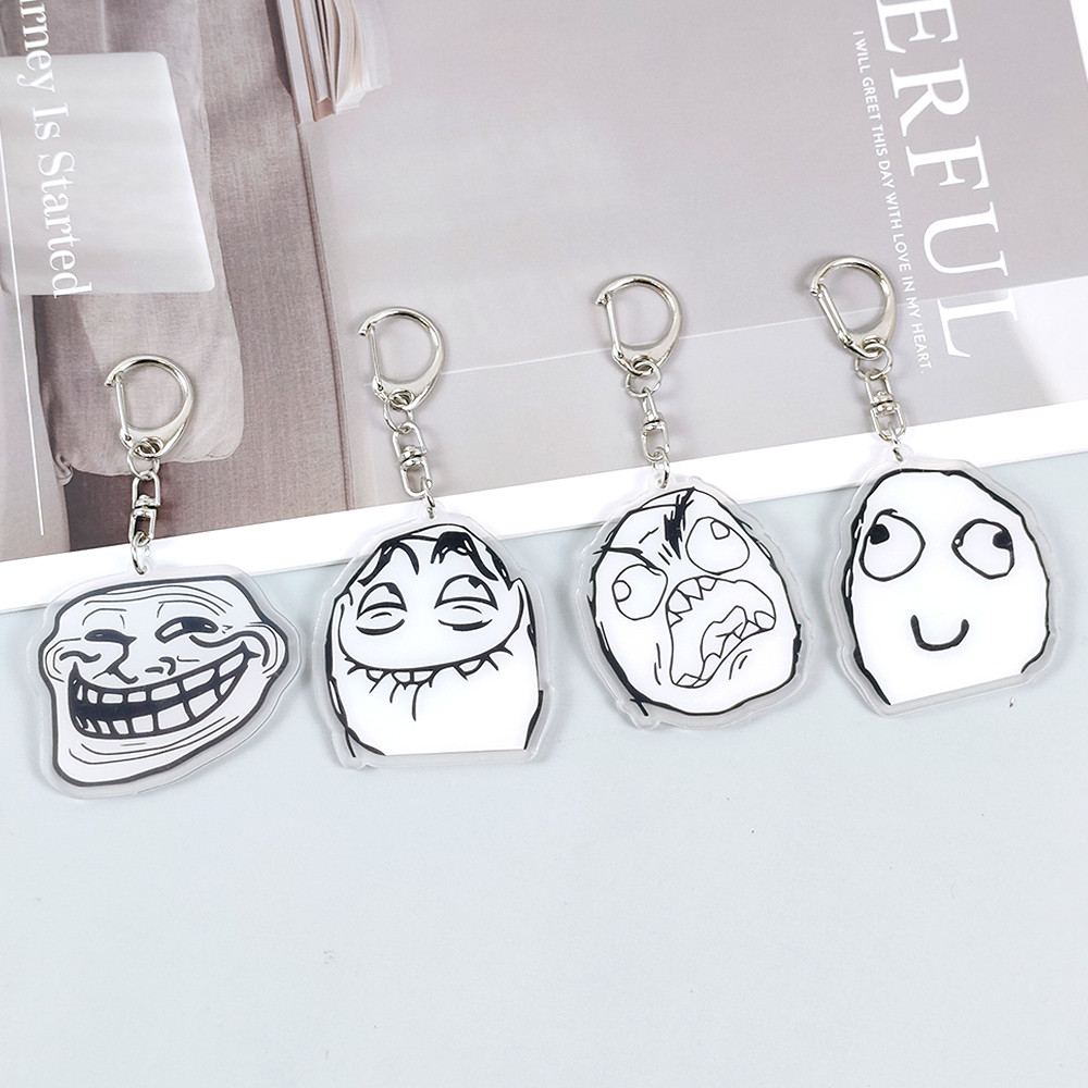 Creative Troll Face Keychains  - огляд і ціна Tech Girl Accessories