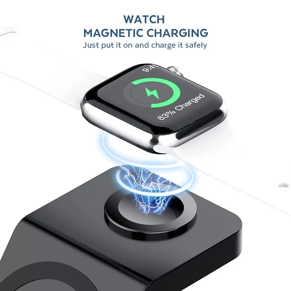 3 In 1 Wireless Charger Stand  - огляд і ціна Wireless Charger 3 In 1