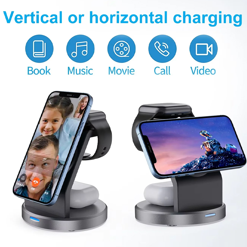 3 In 1 Wireless Charger Stand  - огляд і ціна Wireless Charger 3 In 1