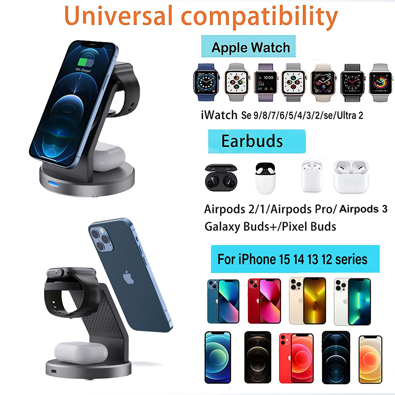 3 In 1 Wireless Charger Stand  - огляд і ціна Wireless Charger 3 In 1