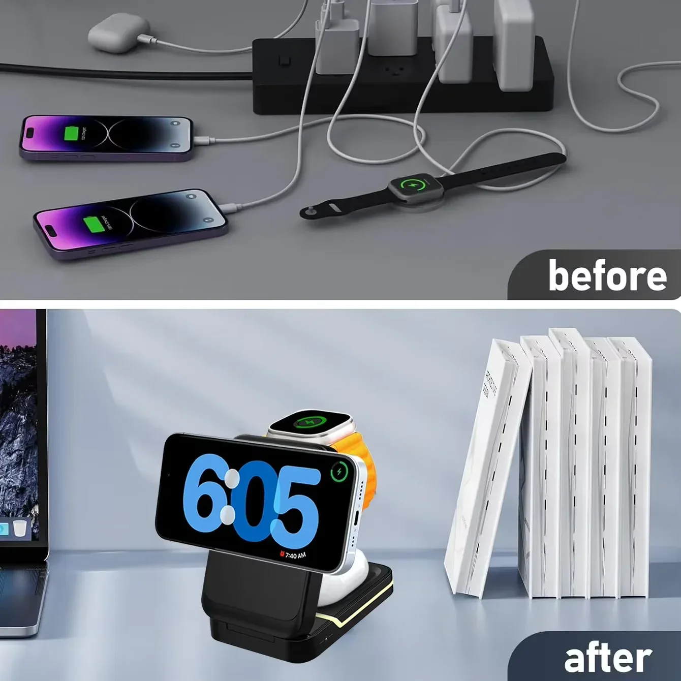 3 in 1 Magnetic Foldable Trave - огляд і ціна Wireless Charger 3 In 1
