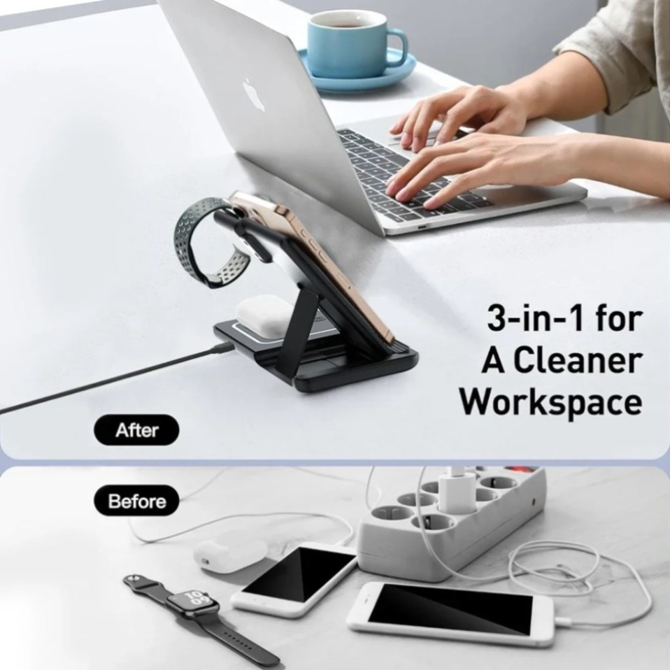 Night LED Light 3 In 1 Wireles - огляд і ціна Wireless Charger 3 In 1