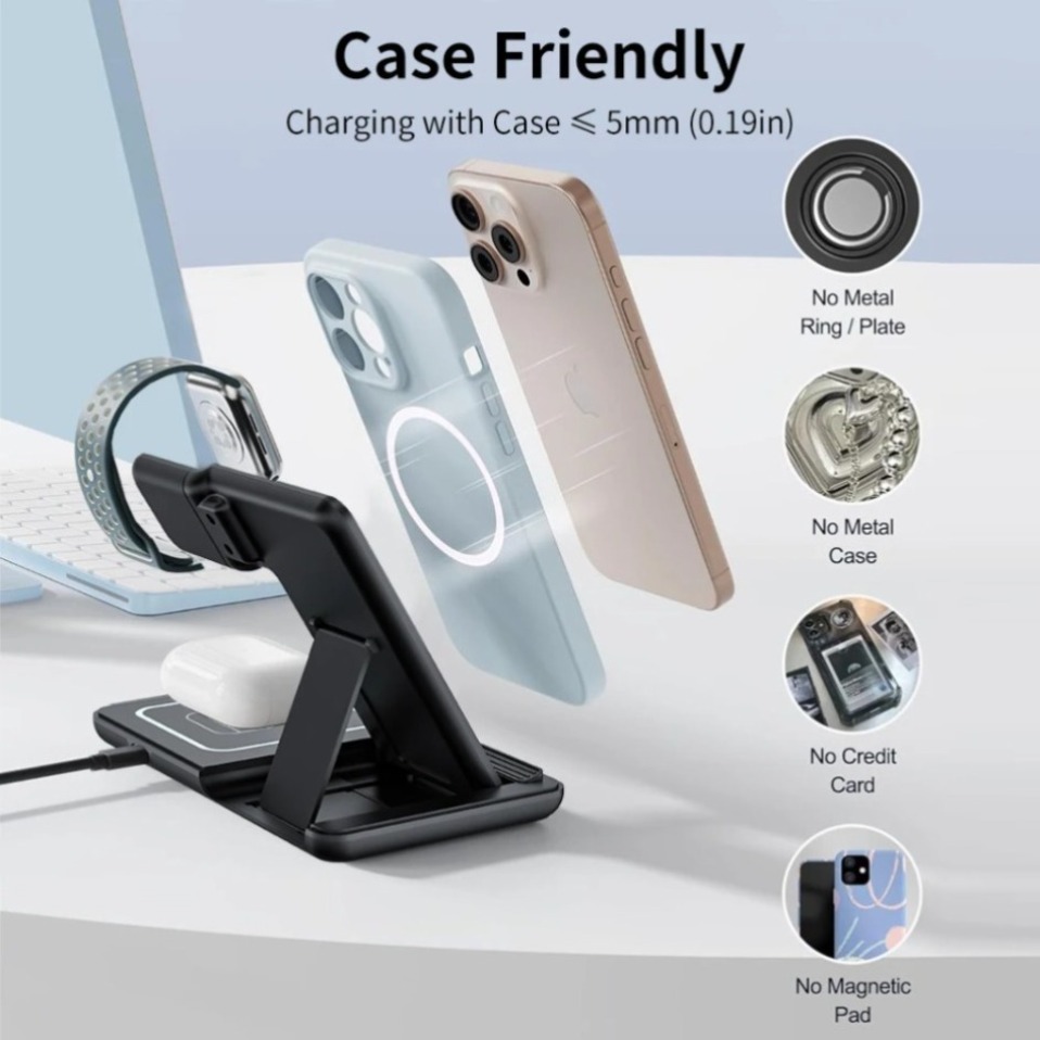 Night LED Light 3 In 1 Wireles - огляд і ціна Wireless Charger 3 In 1