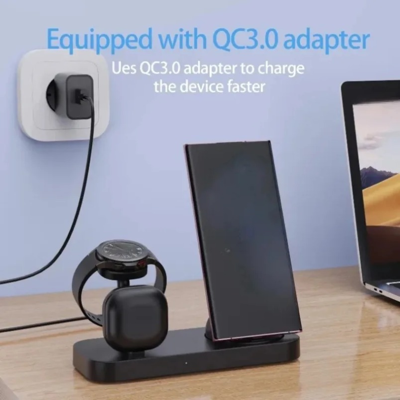 3 in 1 Wireless Charger Dual C - огляд і ціна Wireless Charger 3 In 1