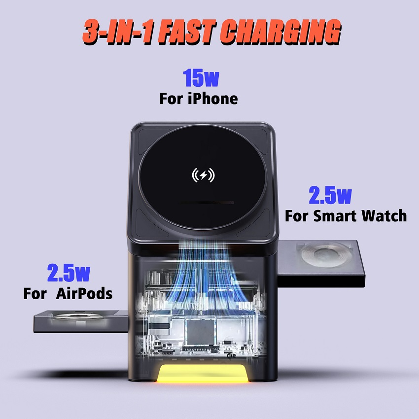3 in 1 Magnetic Wireless Charg - огляд і ціна Wireless Charger 3 In 1