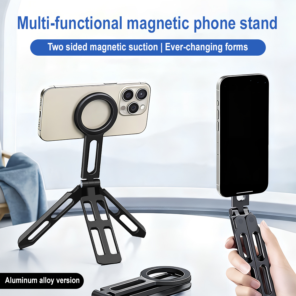 Magnetic Phone Holder Four-axi - огляд і ціна Phone Stand Aluminum