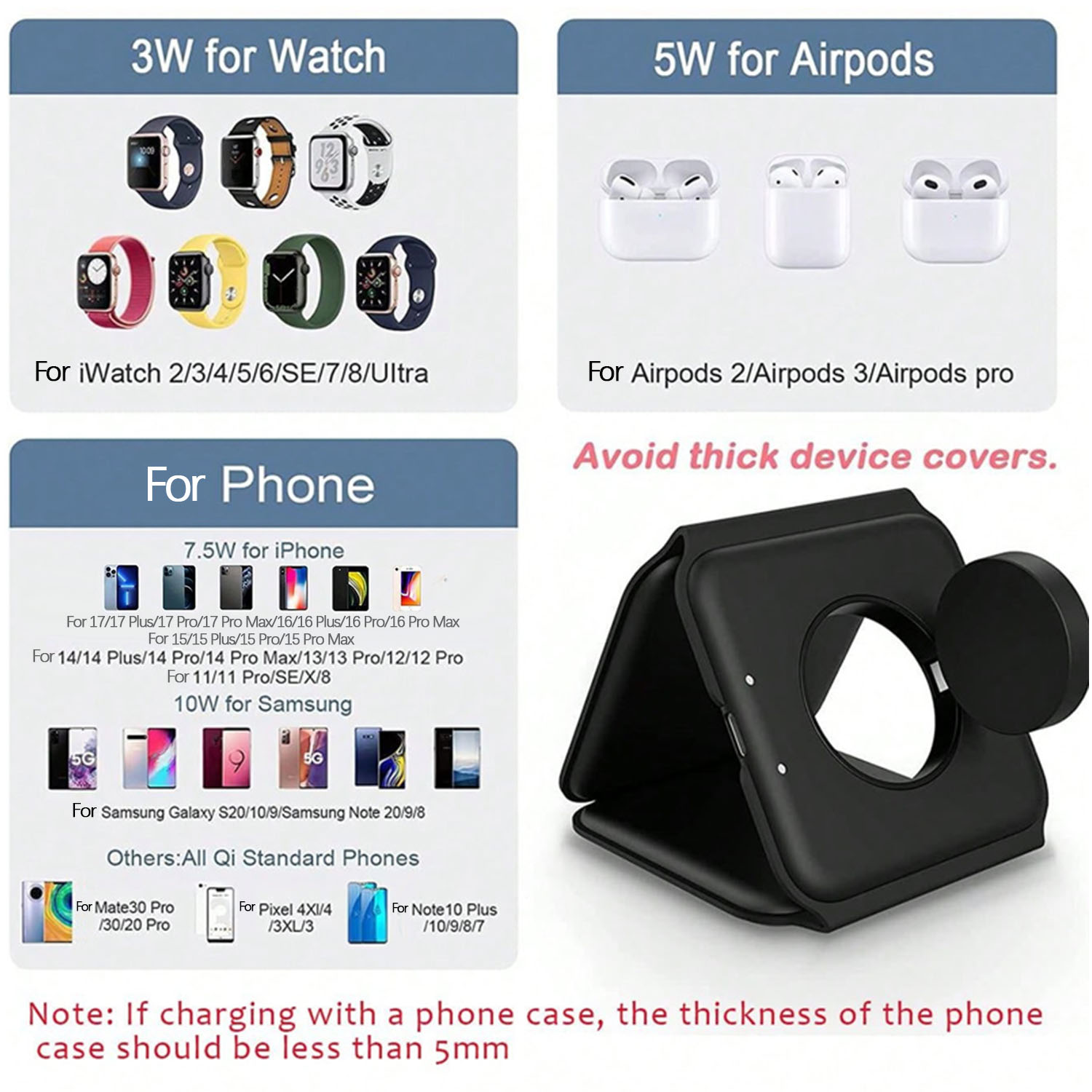 3 In 1 Wireless Charging Stati - огляд і ціна Wireless Charger 3 In 1